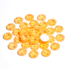 Electric Neon Sunflower XIRIUS Round Shape High Quality Glass Sew-on Rhinestones WholesaleRhinestone