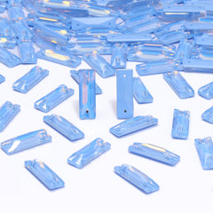 Light Sapphire AM Cosmic Baguette Shape High Quality Glass Sew-on Rhinestones WholesaleRhinestone
