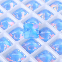 Light Sapphire AM Rivoli Square Shape High Quality Glass Sew-on Rhinestones WholesaleRhinestone