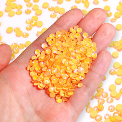Neon Coral Orange AB Glass FlatBack Neon Rhinestones WholesaleRhinestone