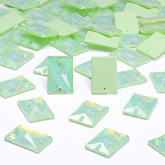 Light Azore AM Rectangle Shape High Quality Glass Sew-on Rhinestones