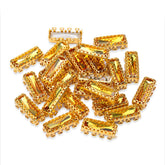 Light Topaz Princess Baguette Shape High-Quality Glass Sew-on Nest Hollow Claw Rhinestones WholesaleRhinestone
