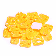 Electric Neon Sunflower Octagon Shape High Quality Glass Sew-on Rhinestones WholesaleRhinestone