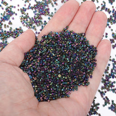 Metallic Rainbow Luster Color Hight Quality Glass Cylinder Seed Beads 1.6 MM Size JS3007 WholesaleRhinestone