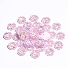 Electric Neon Light Rose XIRIUS Round Shape High Quality Glass Sew-on Rhinestones WholesaleRhinestone