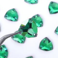 Heliotrope Trilliant Shape High Quality Glass Sew-on Rhinestones WholesaleRhinestone