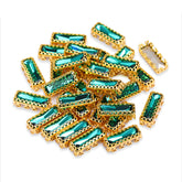 Emerald Princess Baguette Shape High-Quality Glass Sew-on Nest Hollow Claw Rhinestones WholesaleRhinestone