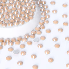 Khaki Porcelain Glass FlatBack Rhinestones Silver Back WholesaleRhinestone