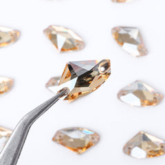 Golden Shadow Galactic Shape High Quality Glass Sew-on Rhinestones WholesaleRhinestone