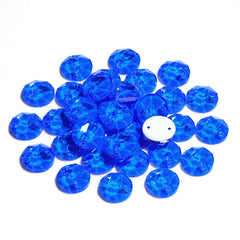 Electric Neon Blue XIRIUS Round Shape High Quality Glass Sew-on Rhinestones WholesaleRhinestone