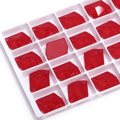 Mocha Light Siam Cosmic Shape Hoge kwaliteit Glazen Sewing-On Rhinestones