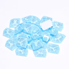 Electric Neon Aquamarine Cosmic Shape High Quality Glass Sew-on Rhinestones WholesaleRhinestone