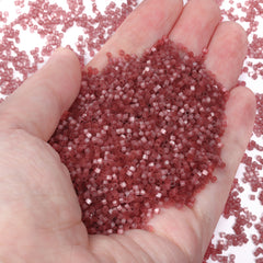 Transparent Dark Berry Silk Satin Cat's Eye Color Hight Quality Glass Cylinder Seed Beads 1.6 MM Size MY4008 WholesaleRhinestone