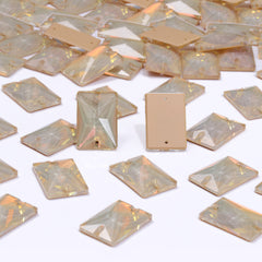 Silk AM Rectangle Shape High Quality Glass Sew-on Rhinestones WholesaleRhinestone