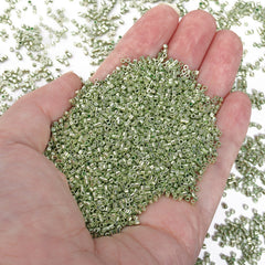 Metallic Light Green Luster Color Hight Quality Glass Cylinder Seed Beads 1.6 MM Size JS3008 WholesaleRhinestone