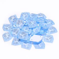 Electric Neon Light Blue Cosmic Shape High Quality Glass Sew-on Rhinestones WholesaleRhinestone