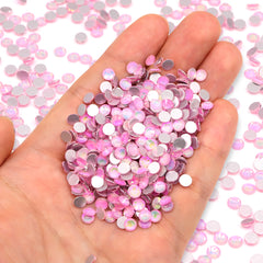 Crystal Pink Fairy Glass FlatBack Rhinestones Silver Back WholesaleRhinestone