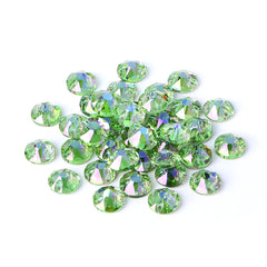 Peridot Shimmer XIRIUS Round Shape High Quality Glass Sew-on Rhinestones WholesaleRhinestone
