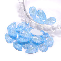 Electric Neon Light Blue Drop Shape High Quality Glass Sew-on Rhinestones WholesaleRhinestone