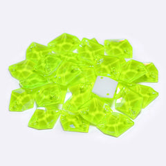Electric Neon Jonquil Cosmic Shape High Quality Glass Sew-on Rhinestones WholesaleRhinestone