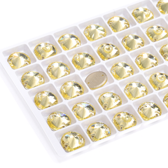 Jonquil Rivoli Shape High Quality Glass Sew-on Rhinestones WholesaleRhinestone