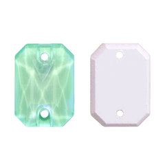 Electric Neon Greenwrap Octagon Shape High Quality Glass Sew-on Rhinestones WholesaleRhinestone