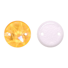 Electric Neon Sunflower XIRIUS Round Shape High Quality Glass Sew-on Rhinestones WholesaleRhinestone