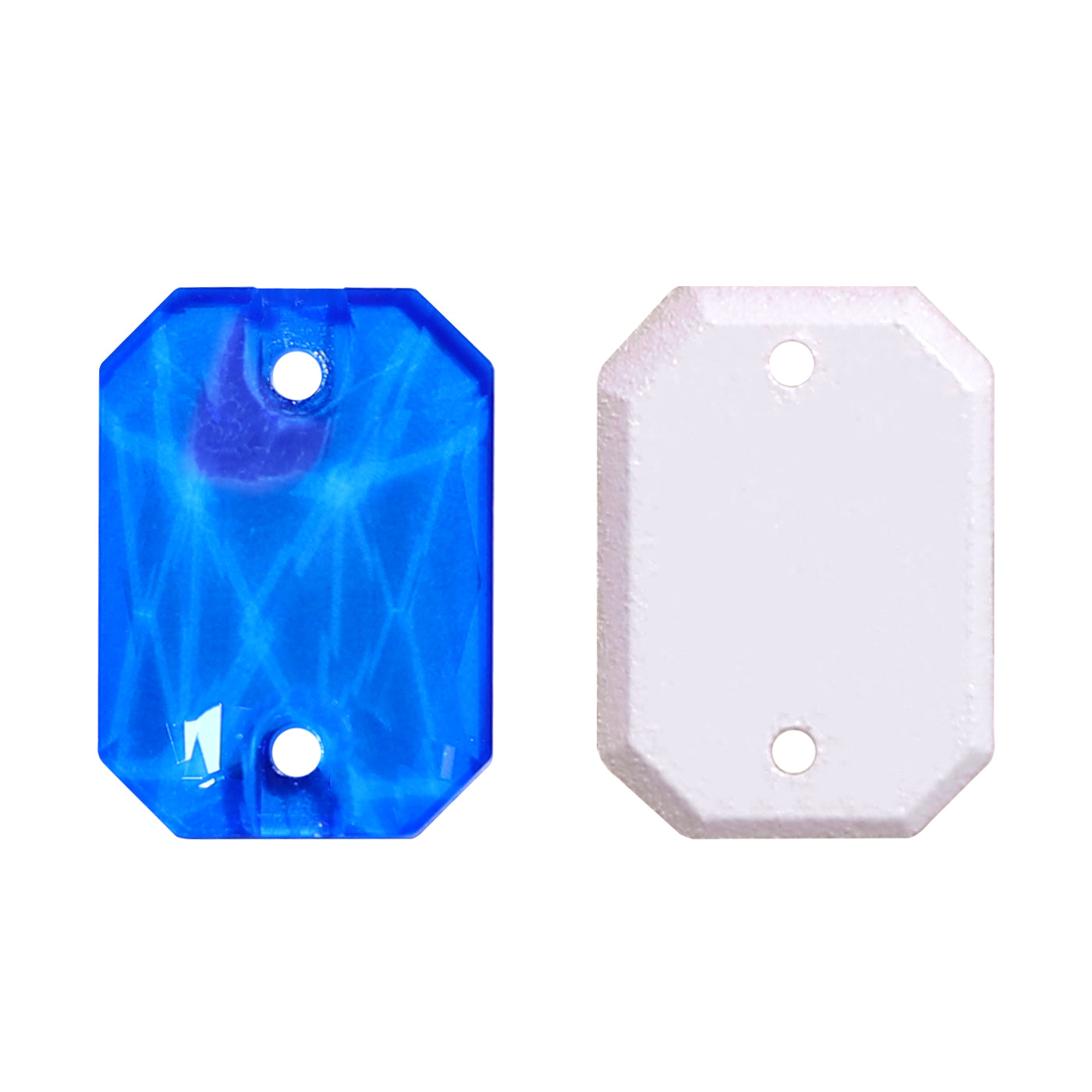 Electric Neon Blue Octagon Shape High Quality Glass Sew-on Rhinestones WholesaleRhinestone