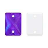 Electric Neon Violet Rectangle Shape High Quality Glass Sew-on Rhinestones WholesaleRhinestone