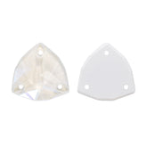 Electric Neon White Trilliant Shape High Quality Glass Sew-on Rhinestones WholesaleRhinestone