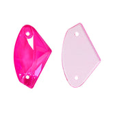 Electric Neon Fuchsia Galactic Shape High Quality Glass Sew-on Rhinestones WholesaleRhinestone
