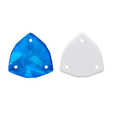 Electric Neon Blue Trilliant Shape High Quality Glass Sew-on Rhinestones WholesaleRhinestone
