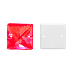 Electric Neon Hyacinth Square Shape High Quality Glass Sew-on Rhinestones WholesaleRhinestone