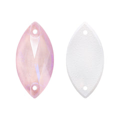 Electric Neon Light Rose Navette Shape High Quality Glass Sew-on Rhinestones WholesaleRhinestone