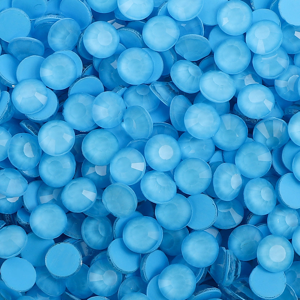 Mocha Neon Aquamarine Glass Flat Back Rhinestones WholesaleRhinestone