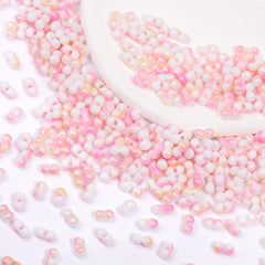 RNB013 Rainbow Effect Peanut Beads Shape Glass Seed Beads WholesaleRhinestone