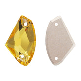 Light Topaz Galactic Shape High Quality Glass Sew-on Rhinestones WholesaleRhinestone