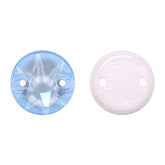 Electric Neon Light Blue XIRIUS Round Shape High Quality Glass Sew-on Rhinestones WholesaleRhinestone