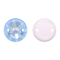 Electric Neon Light Blue XIRIUS Round Shape High Quality Glass Sew-on Rhinestones WholesaleRhinestone