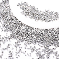 Metallic Silver Luster Color Hight Quality Glass Cylinder Seed Beads 1.6 MM Size JS3001 WholesaleRhinestone