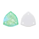 Electric Neon Greenwrap Trilliant Shape High Quality Glass Sew-on Rhinestones WholesaleRhinestone