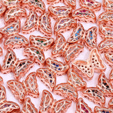 Butterfly Shape Rose Gold plated High-Quality Sew-on Alloy Charms Inlaid Cubic Zirconia WholesaleRhinestone
