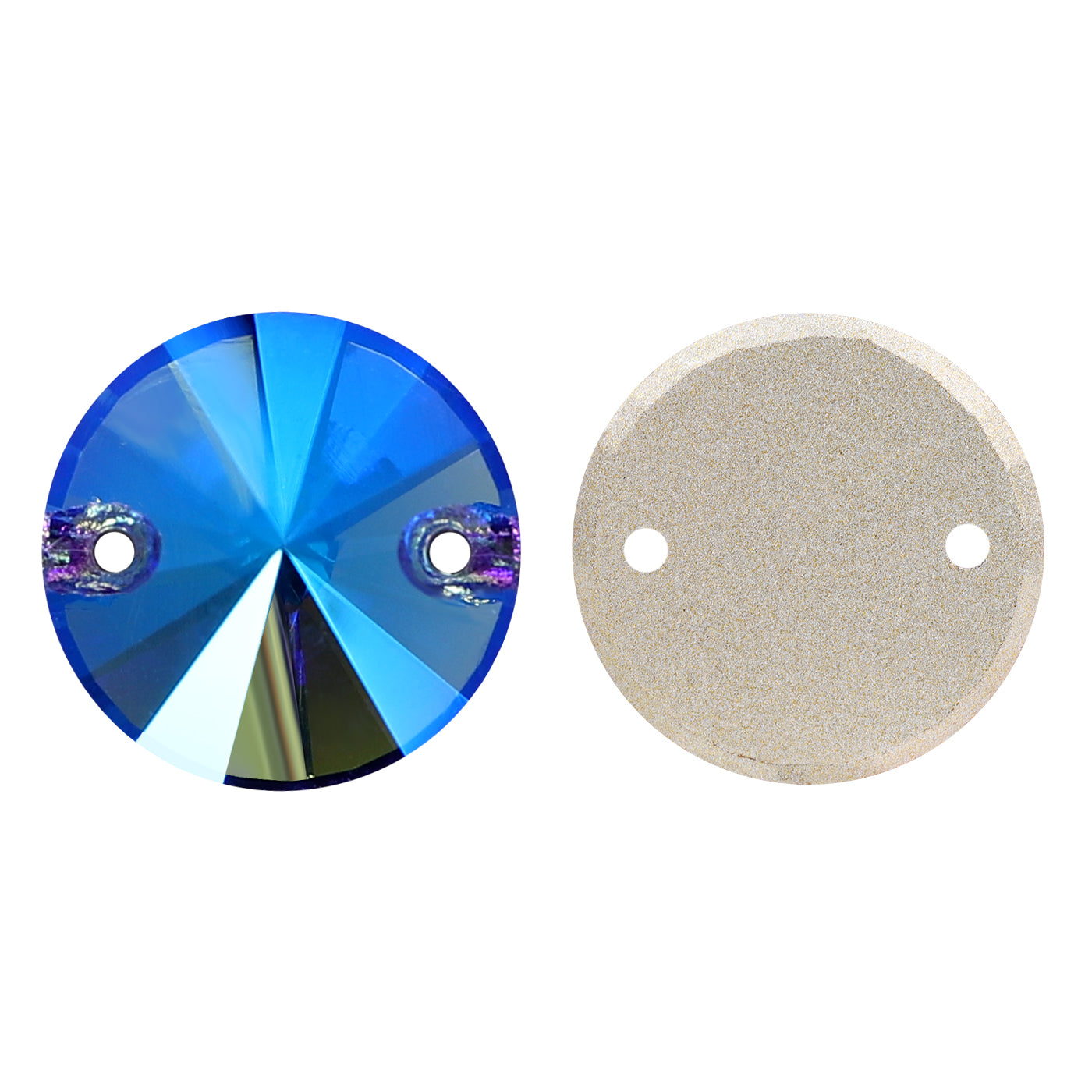 Indicolite Shimmer Rivoli Shape High Quality Glass Sew-on Rhinestones WholesaleRhinestone