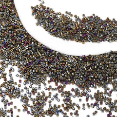 Metallic Luster Mixed Color Hight Quality Glass Cylinder Seed Beads 1.6 MM Size JS3006 WholesaleRhinestone