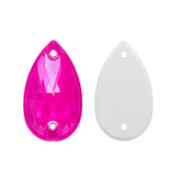 Electric Neon Fuchsia Drop Shape High Quality Glass Sew-on Rhinestones WholesaleRhinestone