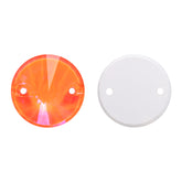 Electric Neon Orange Yellow Rivoli Shape High Quality Glass Sew-on Rhinestones WholesaleRhinestone