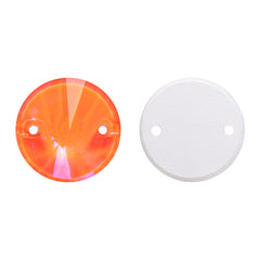 Electric Neon Orange Yellow Rivoli Shape High Quality Glass Sew-on Rhinestones WholesaleRhinestone