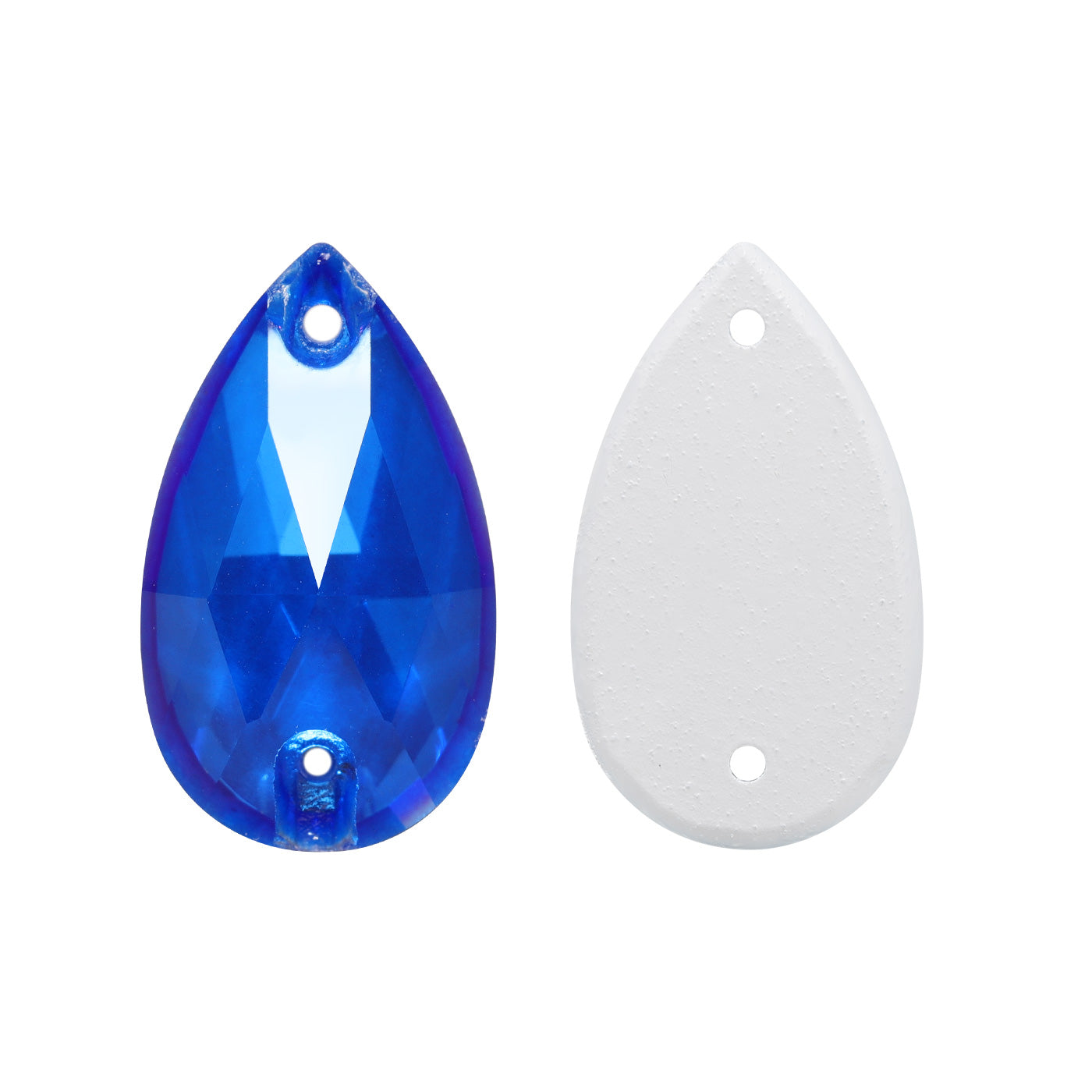 Electric Neon Sapphire Drop Shape High Quality Glass Sew-on Rhinestones WholesaleRhinestone