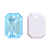 Electric Neon Aquamarine Octagon Shape High Quality Glass Sew-on Rhinestones WholesaleRhinestone