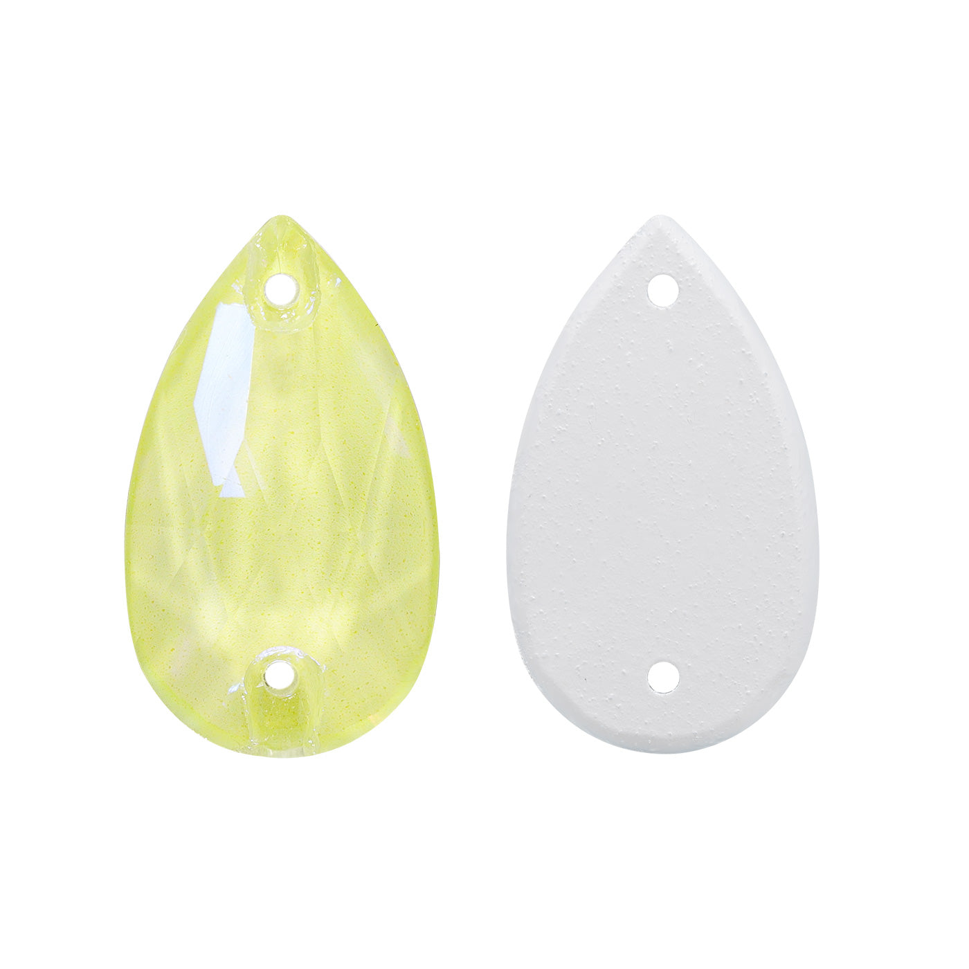 Electric Neon Light Topaz Drop Shape High Quality Glass Sew-on Rhinestones WholesaleRhinestone